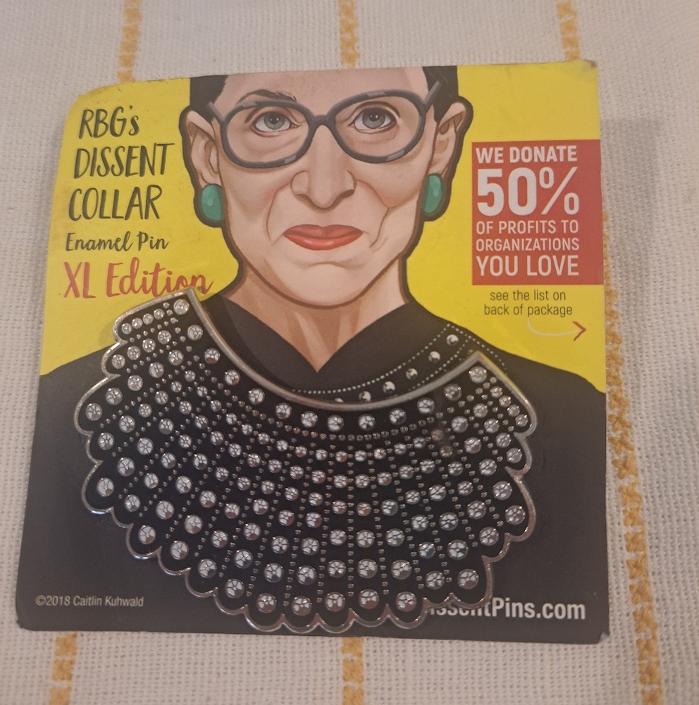 Ruth Bader Ginsberg Dissent Collar Pin
